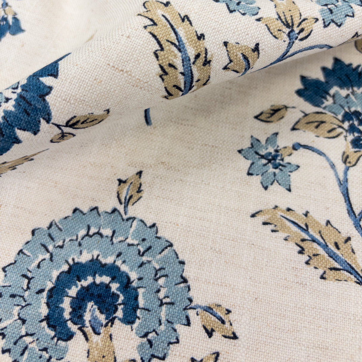 Chiara Floral Fabric, Chambray