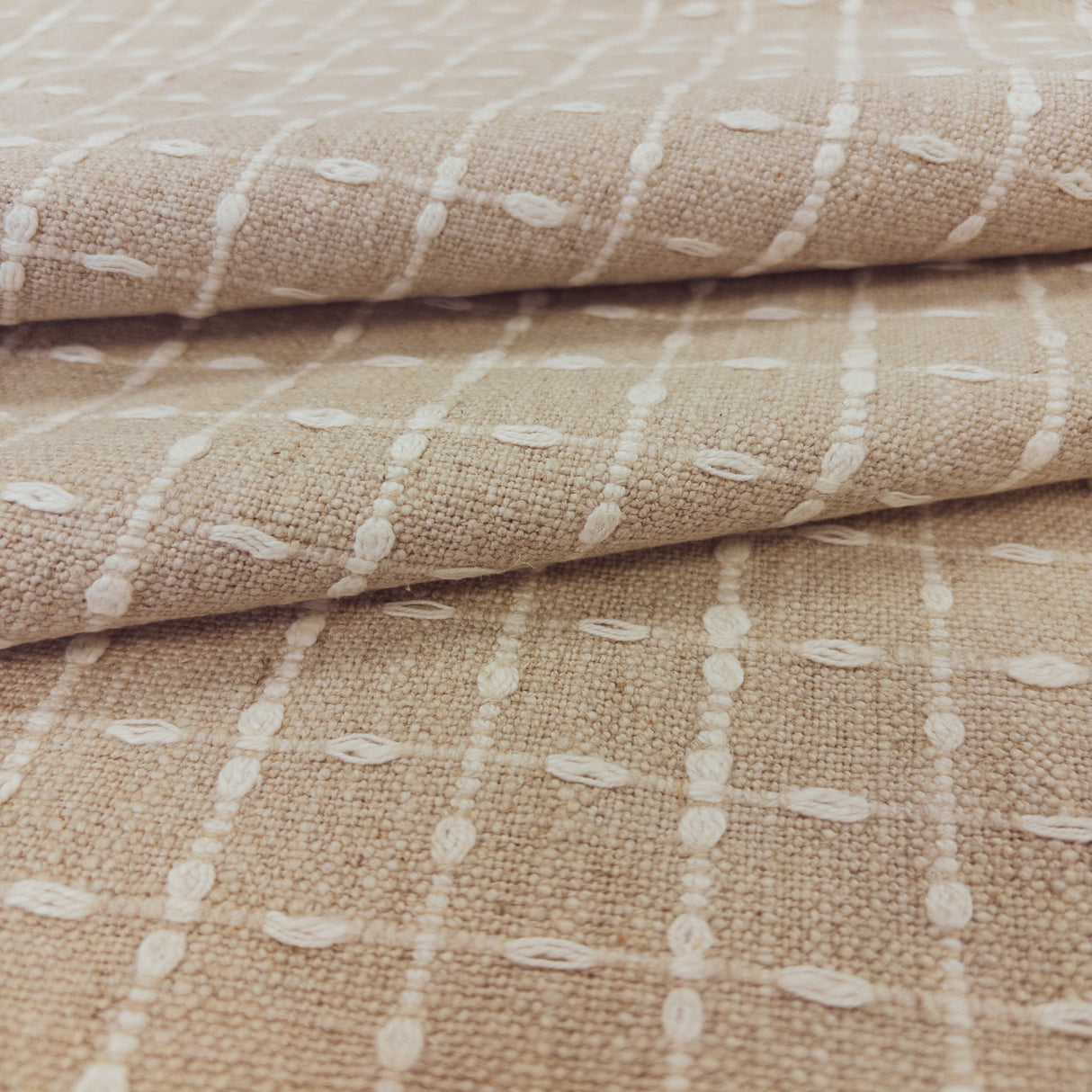 Conley Plaid Fabric, Linen
