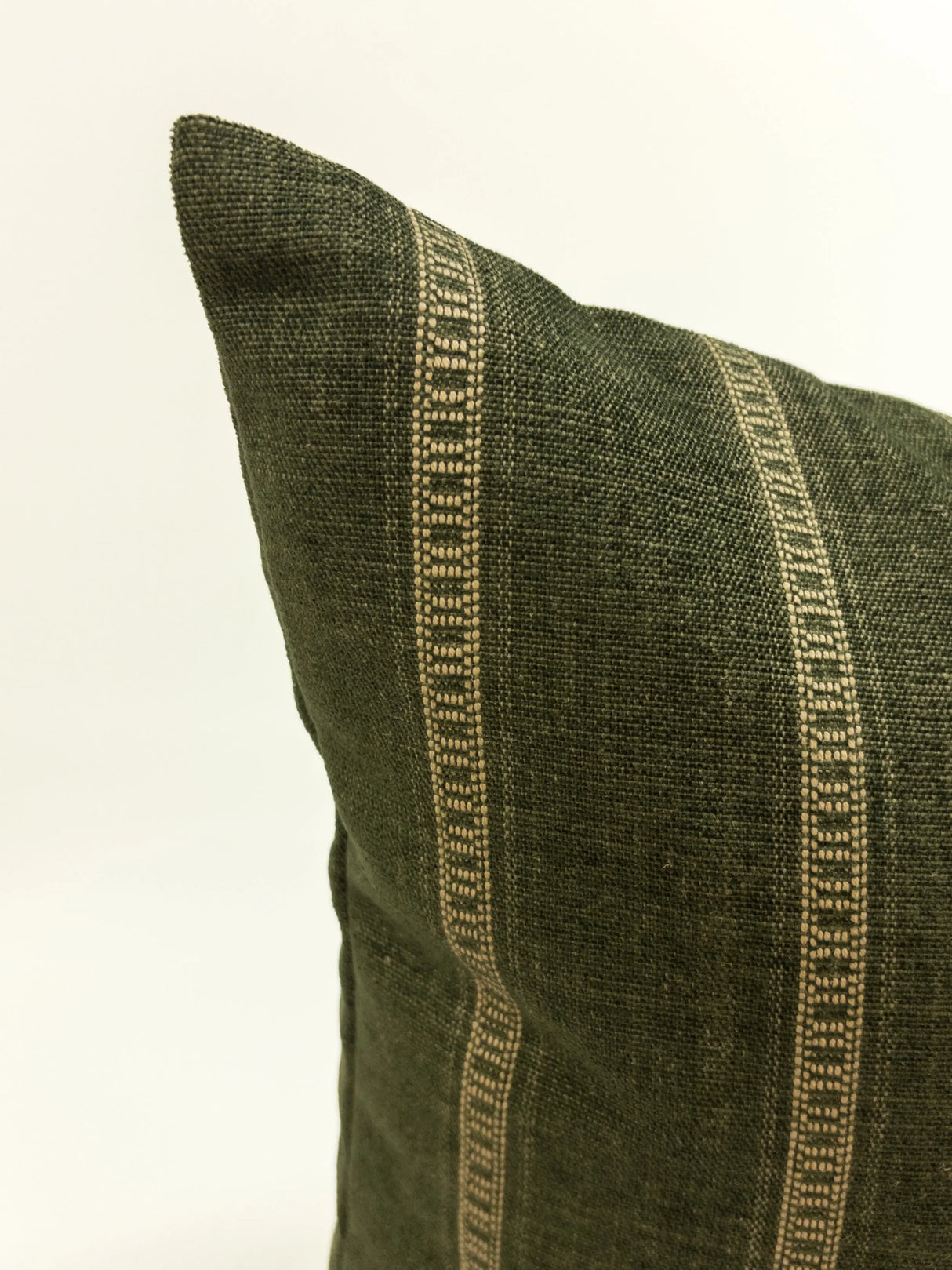 Remi Stripe Pillow Cover, Olive HomeStyle Fabrics