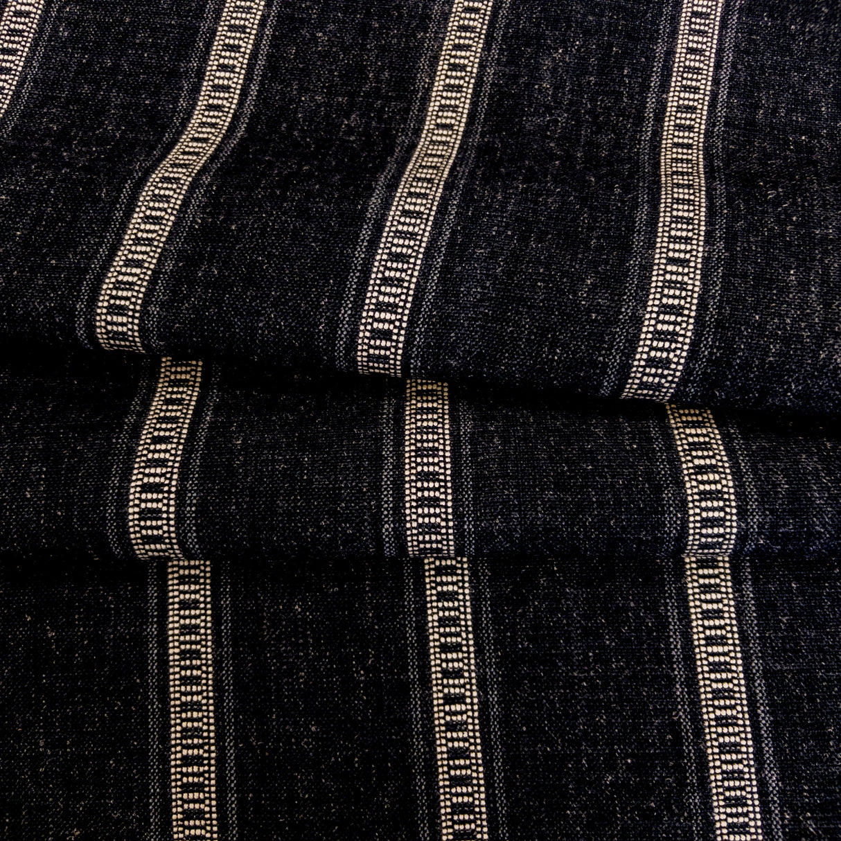 Remi Stripe Fabric, Onyx HomeStyle Fabrics