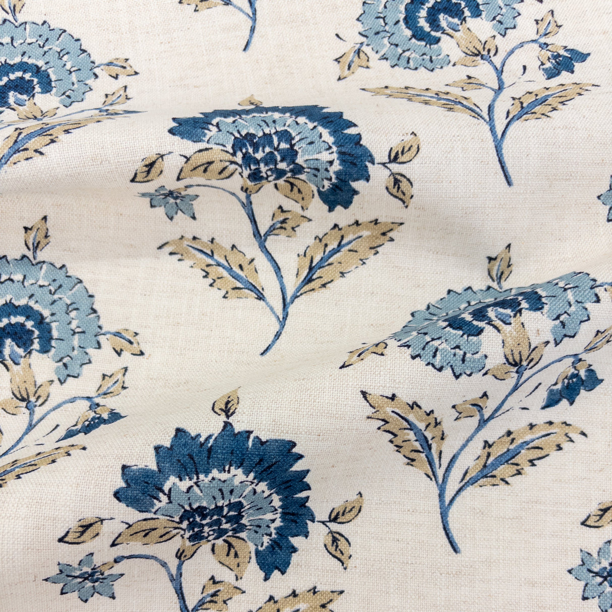 Chiara Floral Fabric, Chambray