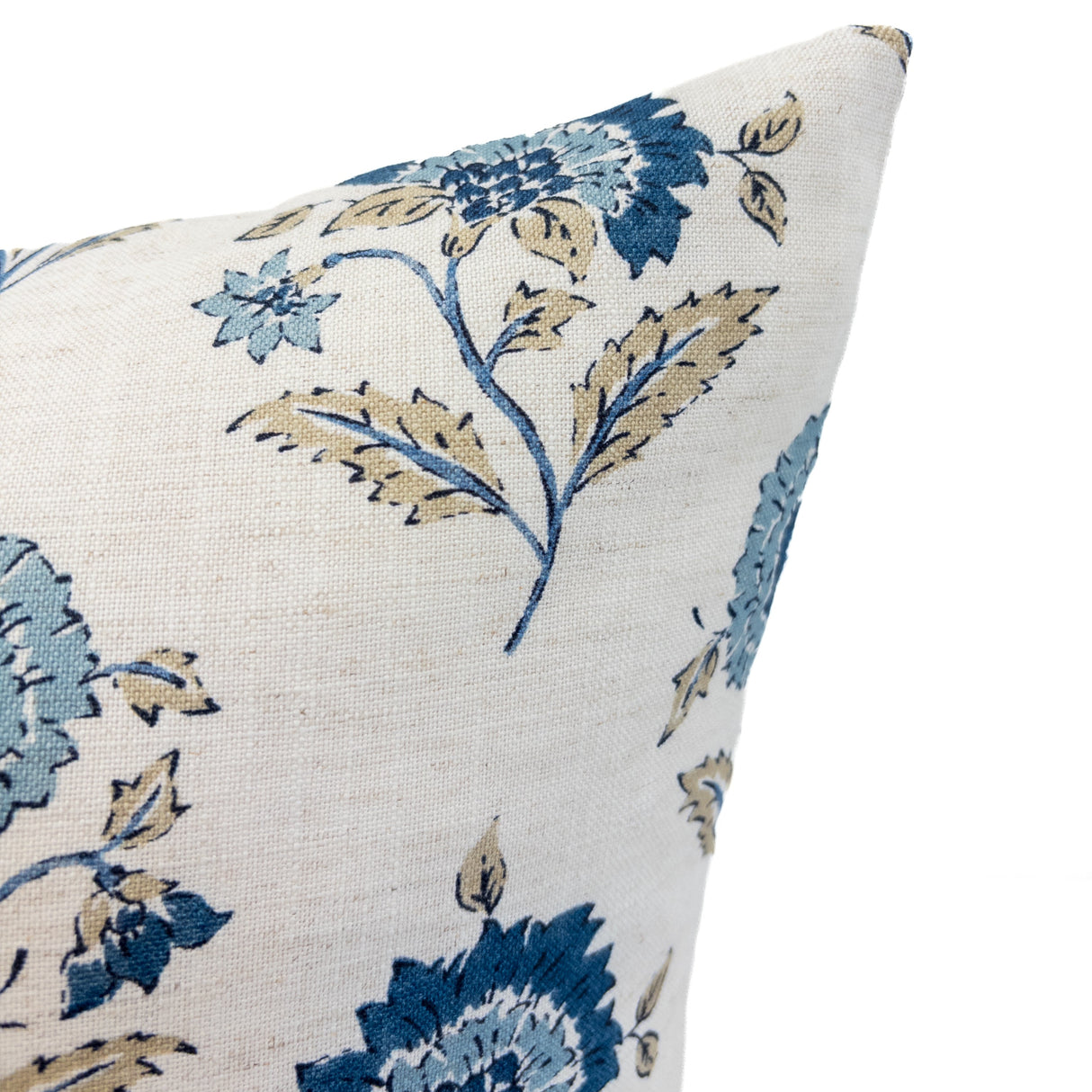 Chiara Floral Pillow Cover, Chambray