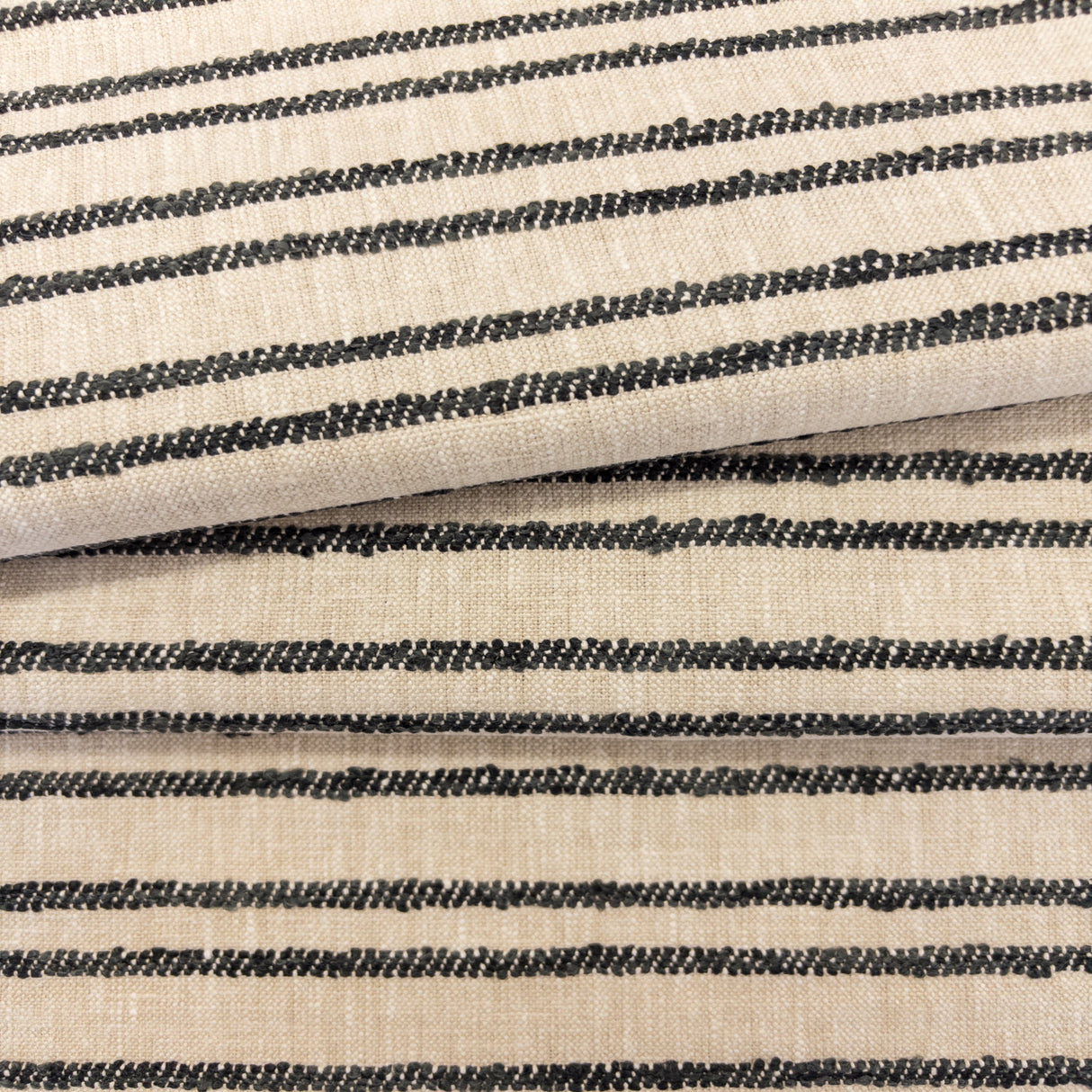 Sienna Stripe Fabric, Newsprint