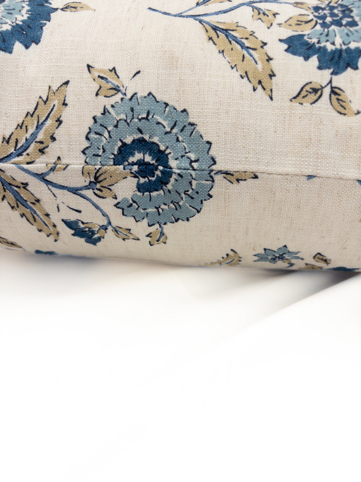 Chiara Floral Pillow Cover, Chambray