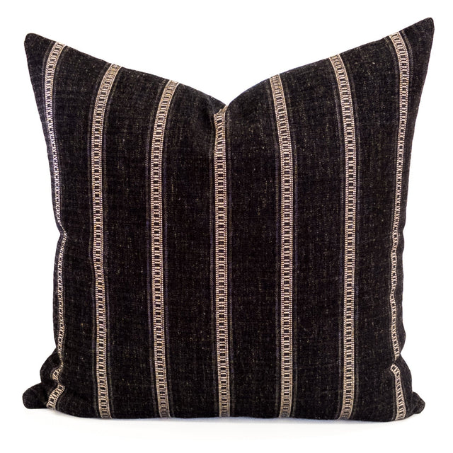 Remi Stripe Pillow, Onyx HomeStyle Fabrics & Furnishings