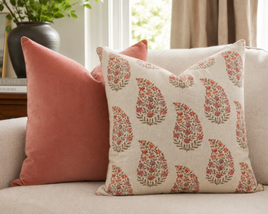 Ensley Pillow Cover, Woodrose