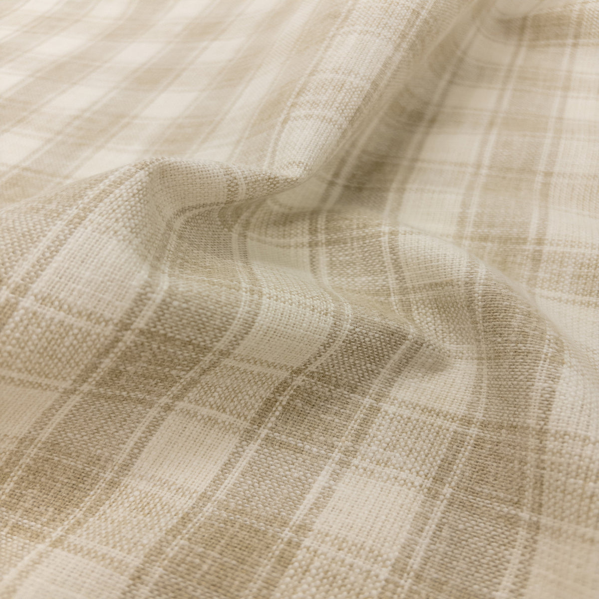 Dunmore Plaid Fabric, Linen