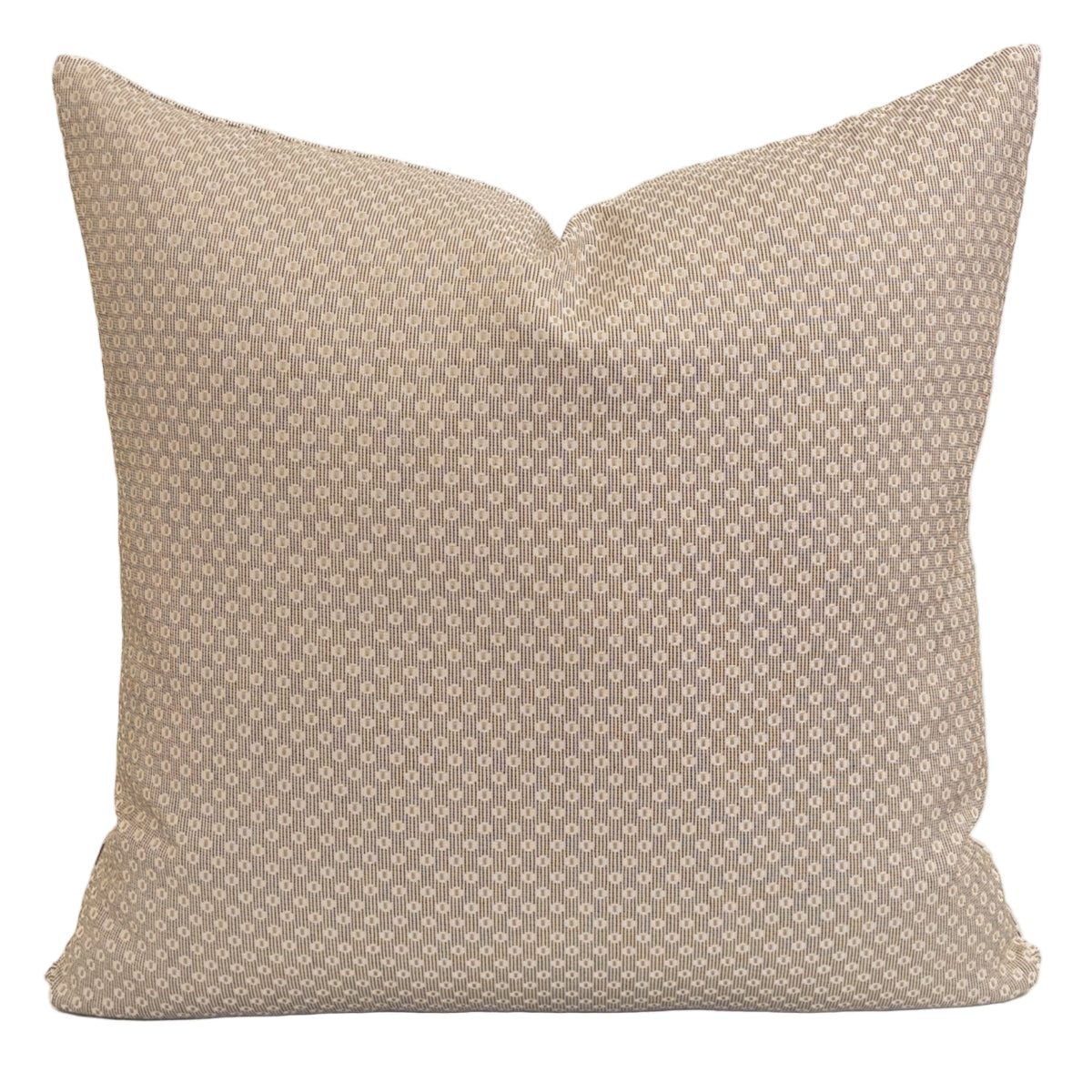 Brown tweed throw pillow with fine beige pattern. neutral and textured accent pillow for classic or modern decor.