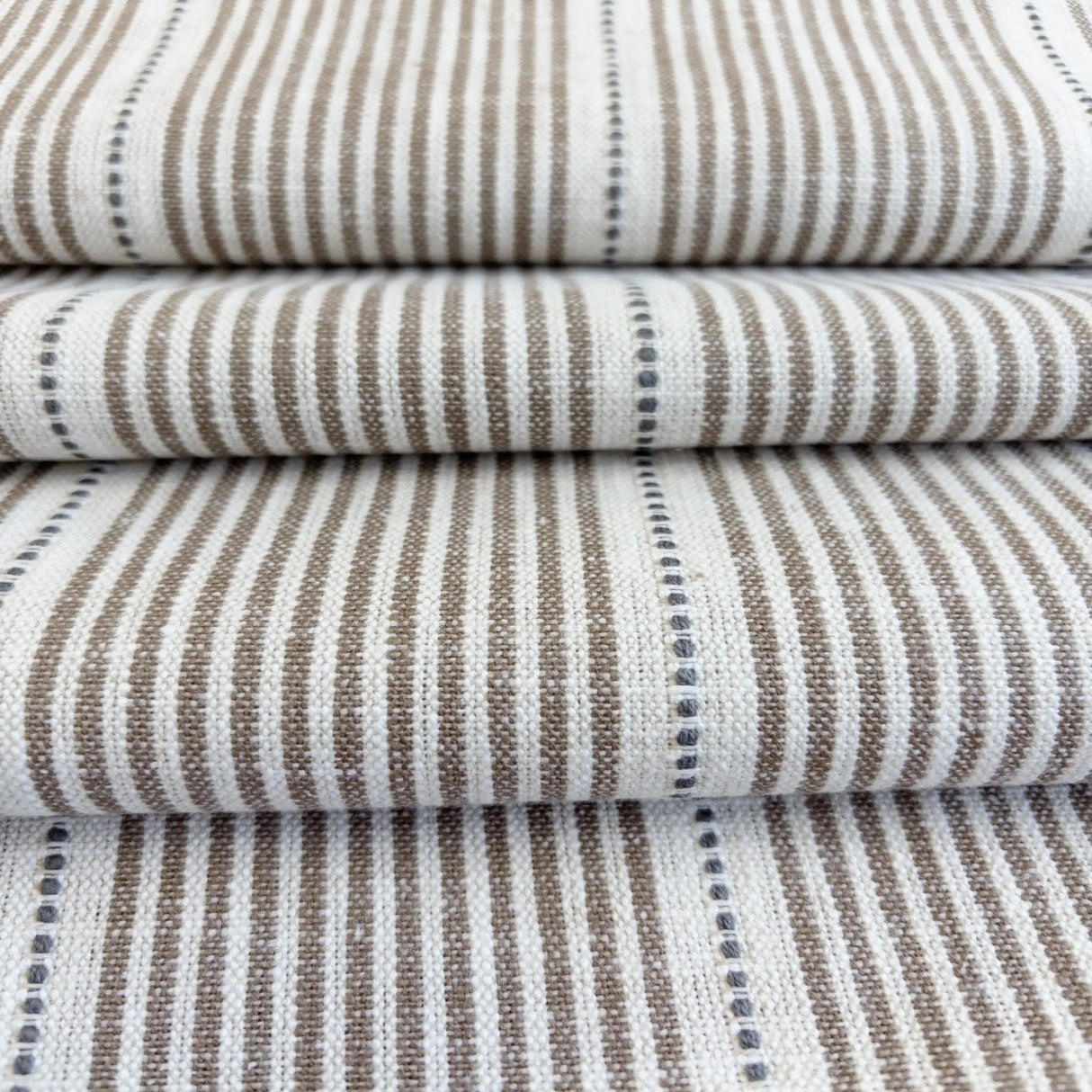 Brown Stripe Fabric, Isla Fabric, Butterscotch - HomeStyle Fabrics