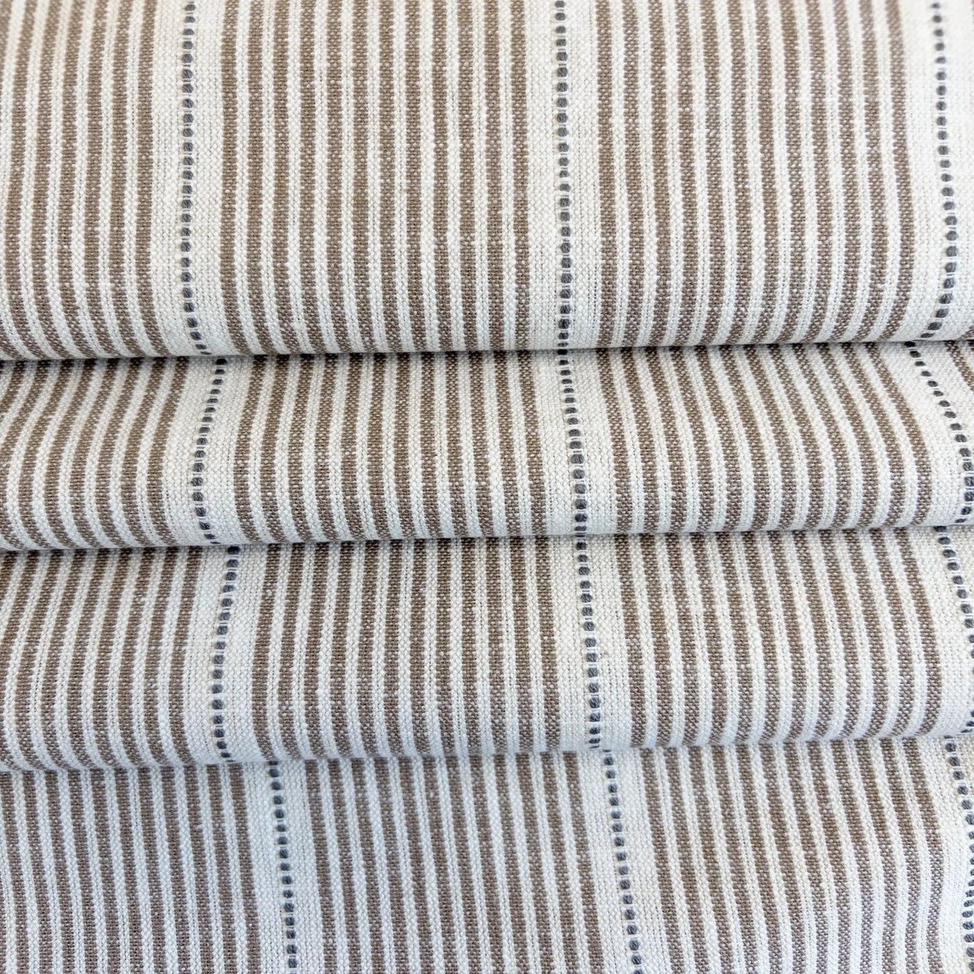 Brown Stripe Fabric, Isla Fabric, Butterscotch - HomeStyle Fabrics