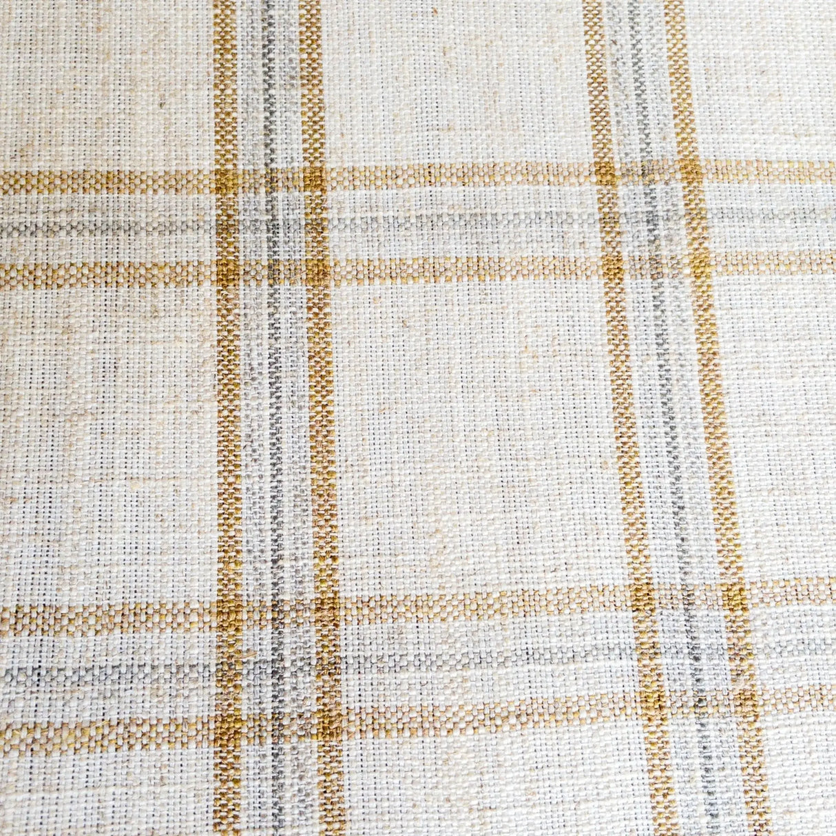 Cason Plaid Fabric, Sandstone - HomeStyle Fabrics