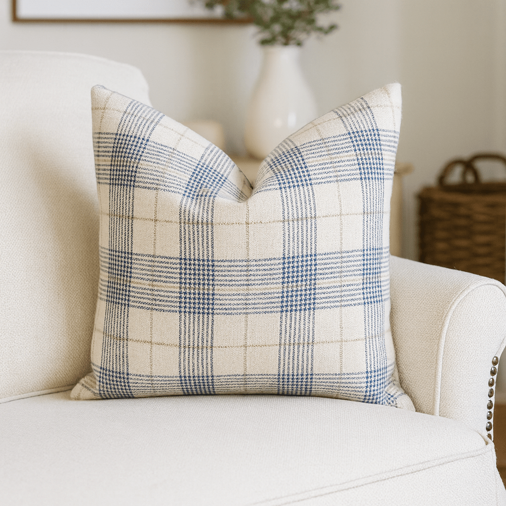 Daine Plaid Pillow Cover, Twilight - HomeStyle Fabrics