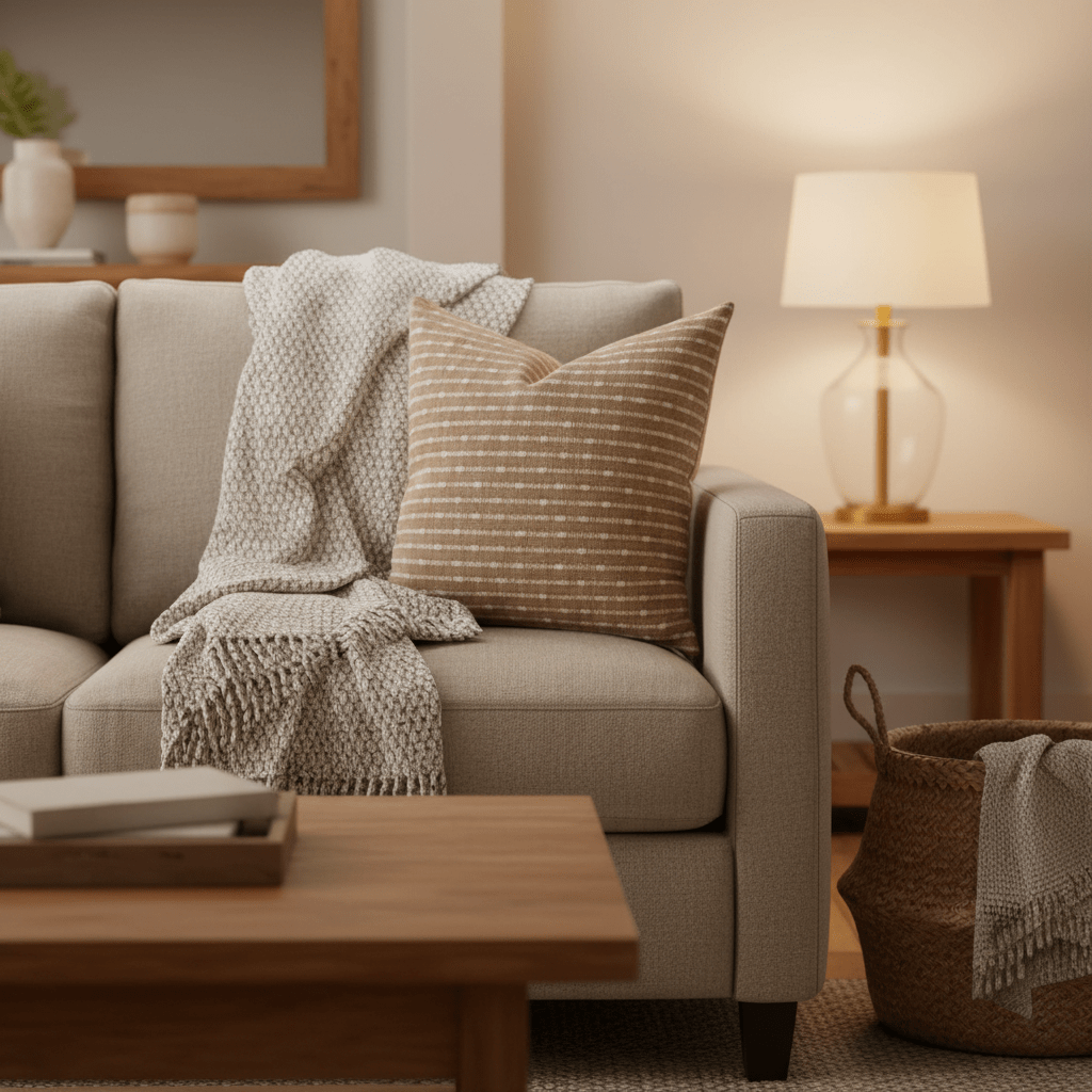 Dalia Stripe Pillow Cover, Harvest - HomeStyle Fabrics