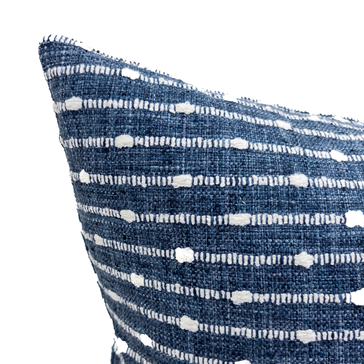 Dalia Stripe Throw Pillow, Navy - HomeStyle Fabrics