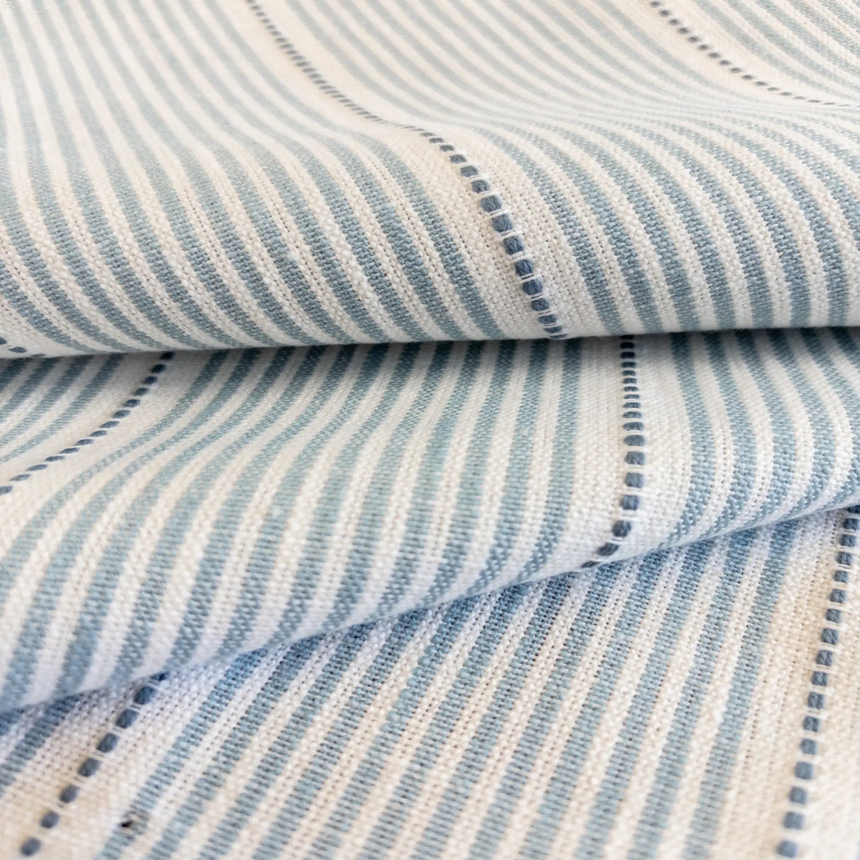 Isla Stripe Fabric, Cornflower - HomeStyle Fabrics