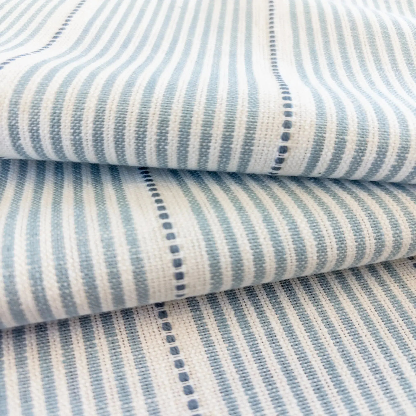 Isla Stripe Fabric, Cornflower - HomeStyle Fabrics