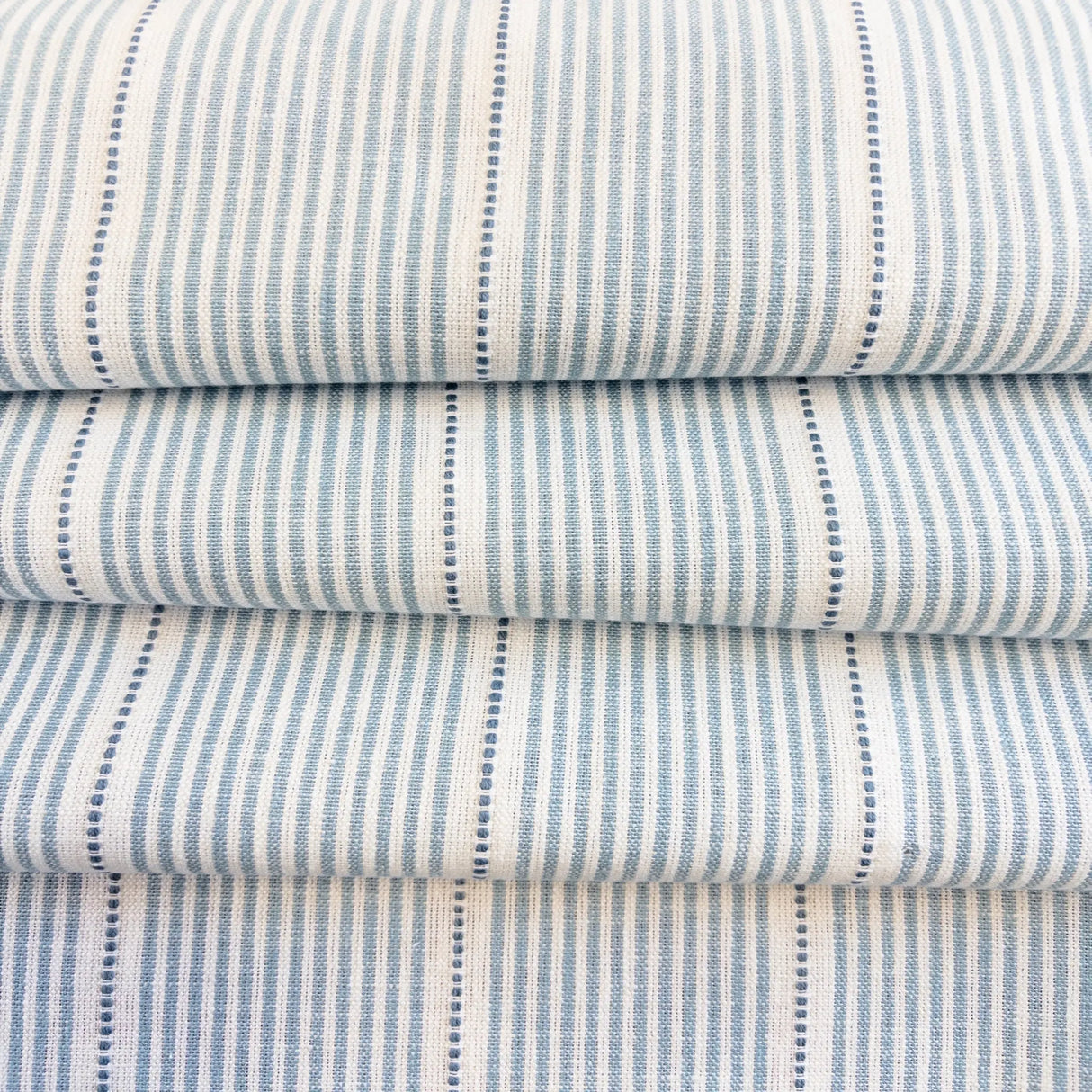 Isla Stripe Fabric, Cornflower - HomeStyle Fabrics