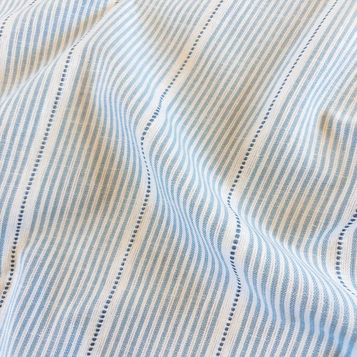 Isla Stripe Fabric, Cornflower - HomeStyle Fabrics