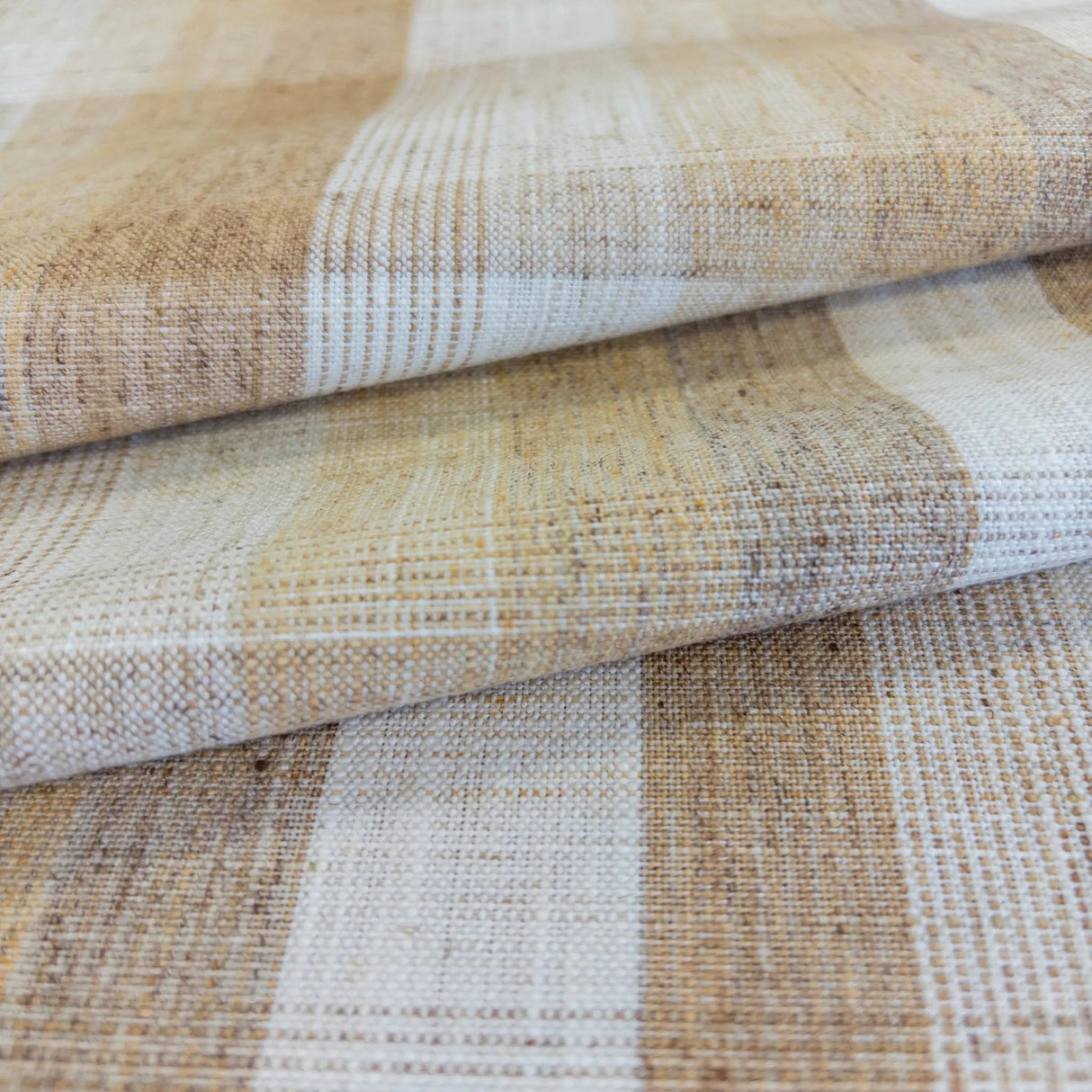 Jasper Plaid Fabric, Caramel - HomeStyle Fabrics