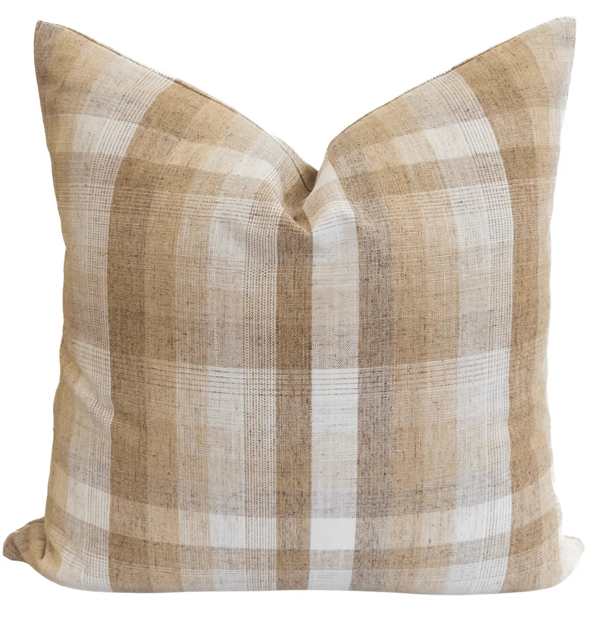 Jasper Plaid Pillow Cover, Caramel - HomeStyle Fabrics