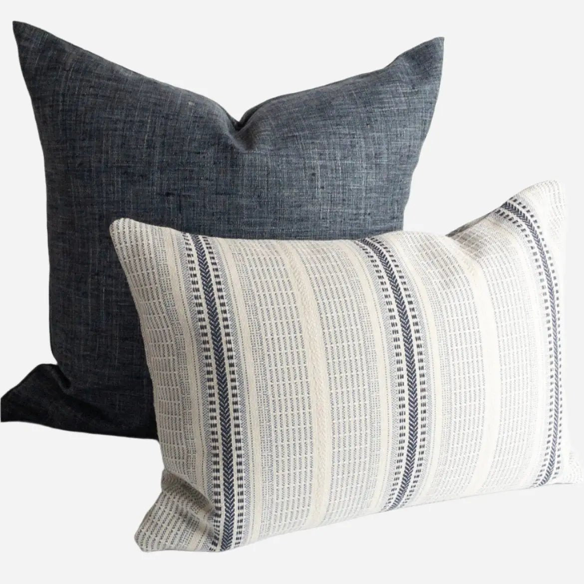 Logan Striped Pillow Cover, Lapis Blue - HomeStyle Fabrics