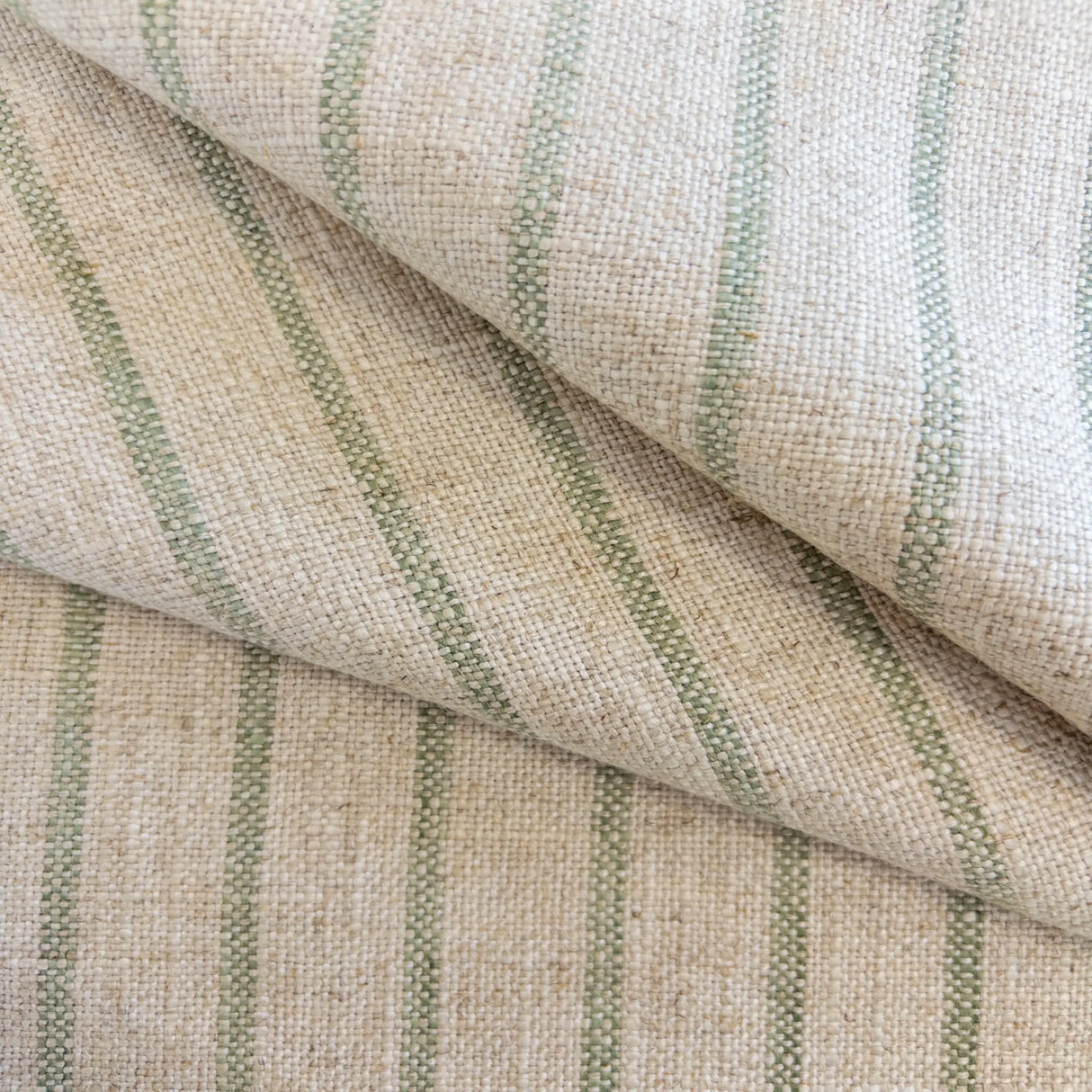 Mila Stripe Fabric, Aloe - HomeStyle Fabrics