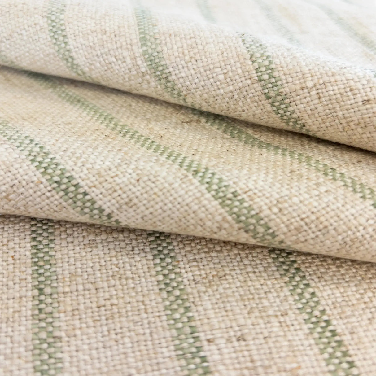 Mila Stripe Fabric, Aloe - HomeStyle Fabrics