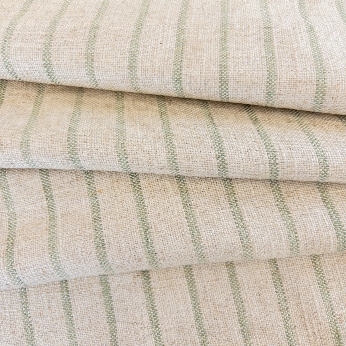 Mila Stripe Fabric, Aloe - HomeStyle Fabrics