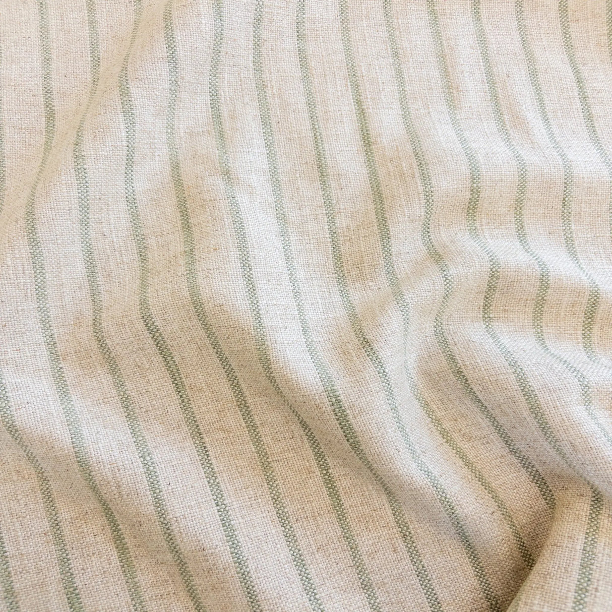 Mila Stripe Fabric, Aloe - HomeStyle Fabrics