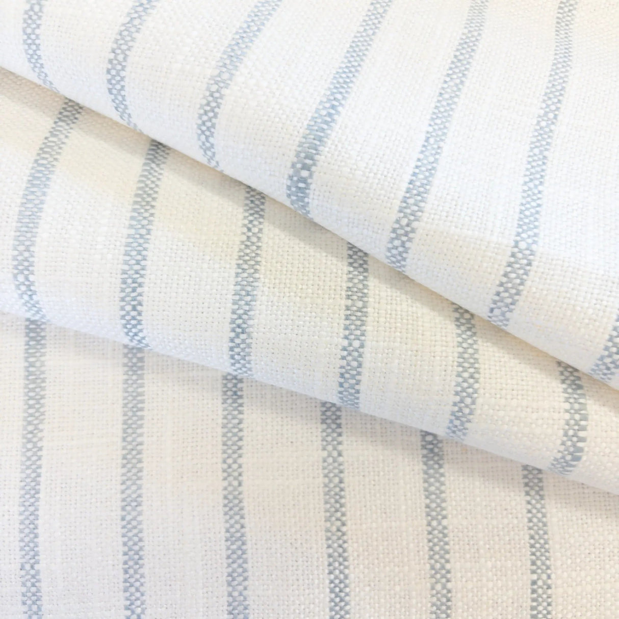 Mila Stripe Fabric, Sky - HomeStyle Fabrics