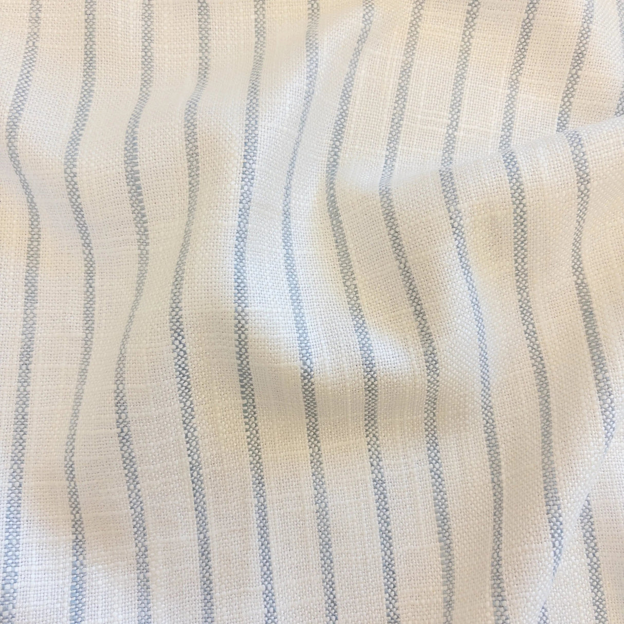 Mila Stripe Fabric, Sky - HomeStyle Fabrics