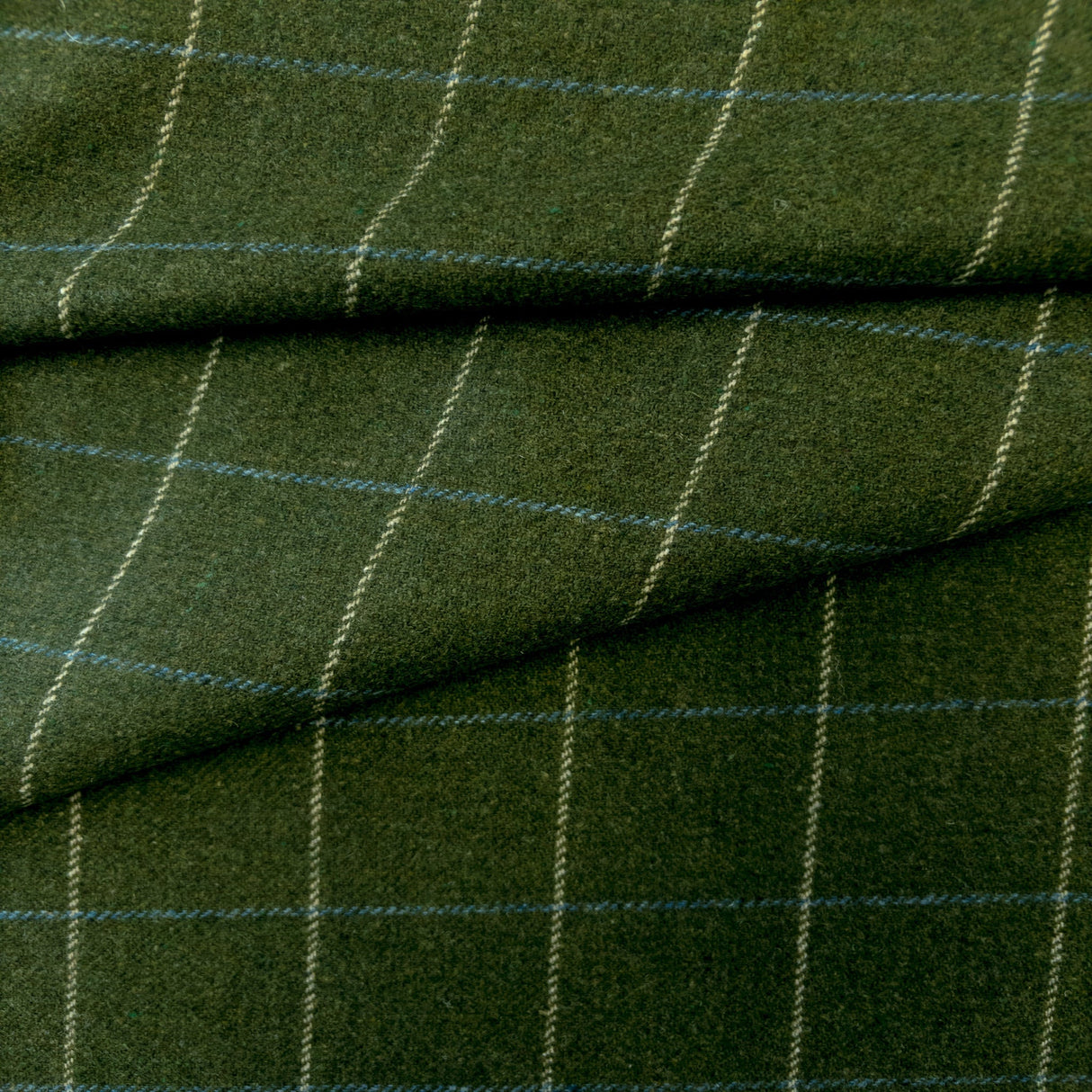 Miller Check Fabric, Moss - HomeStyle Fabrics