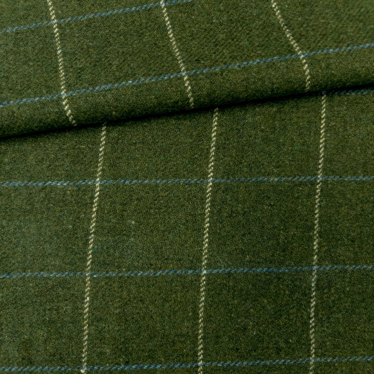 Miller Check Fabric, Moss - HomeStyle Fabrics