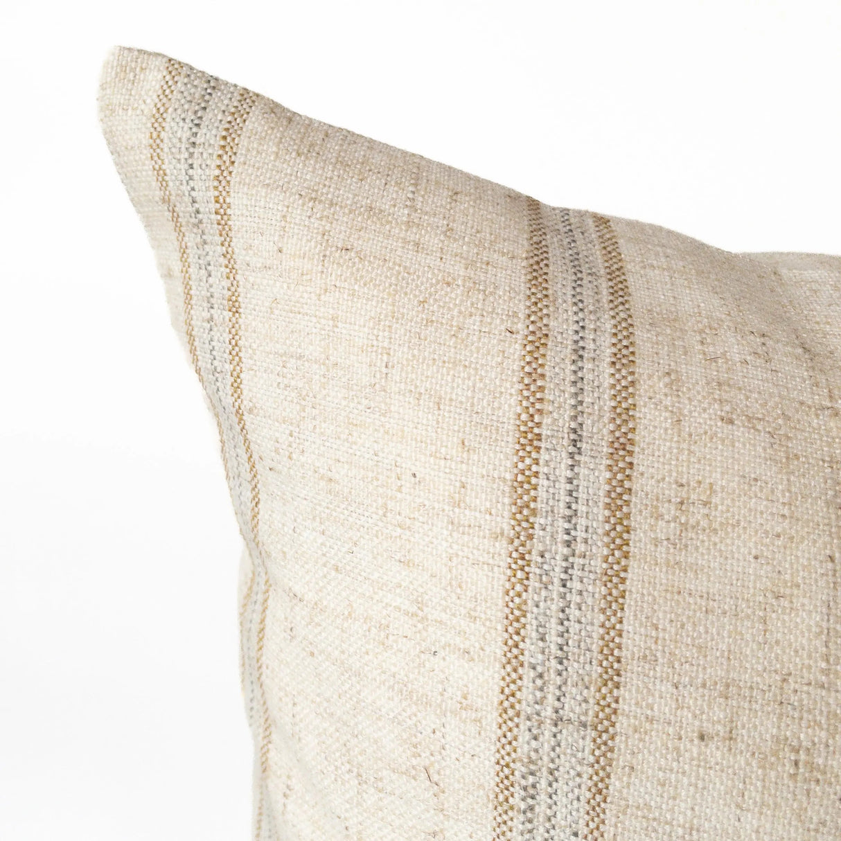 Mina Striped 18X18 Pillow, Sandstone *MISFIT* - HomeStyle Fabrics