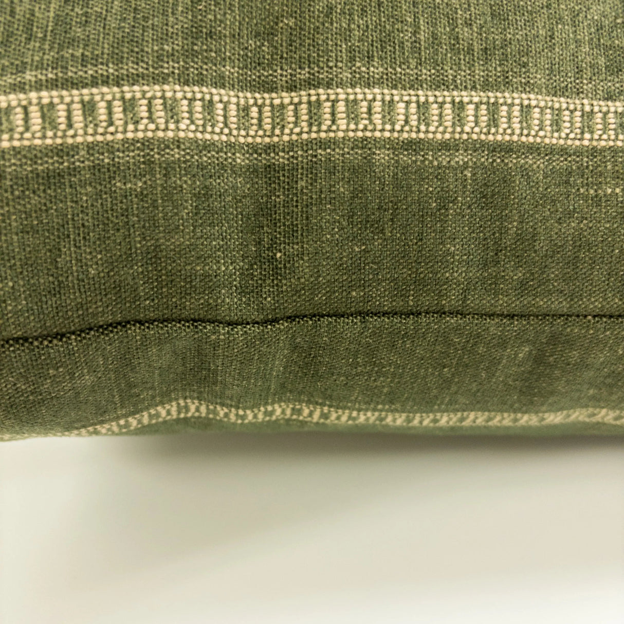 Remi Stripe Pillow Cover, Olive - HomeStyle Fabrics