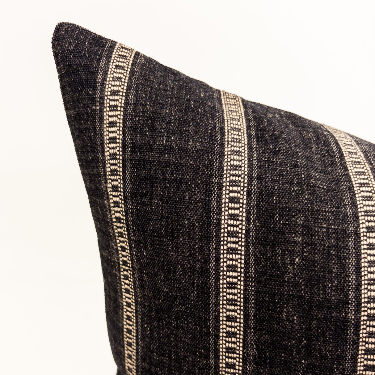 Remi Stripe Pillow, Onyx - HomeStyle Fabrics