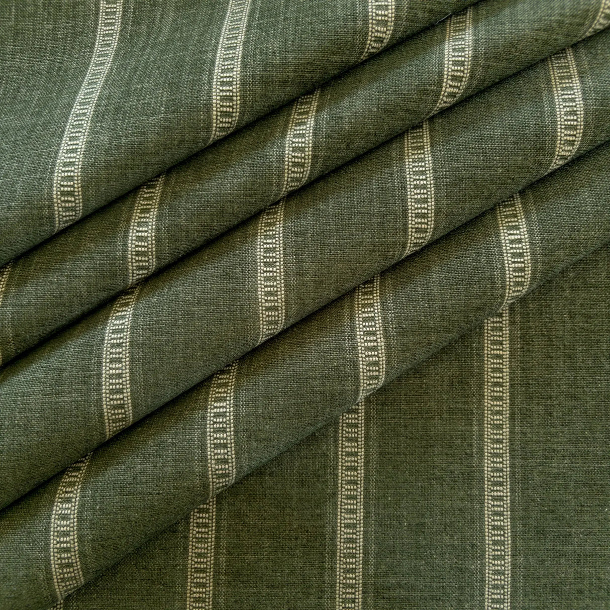 Remi Striped Fabric, Olive - HomeStyle Fabrics