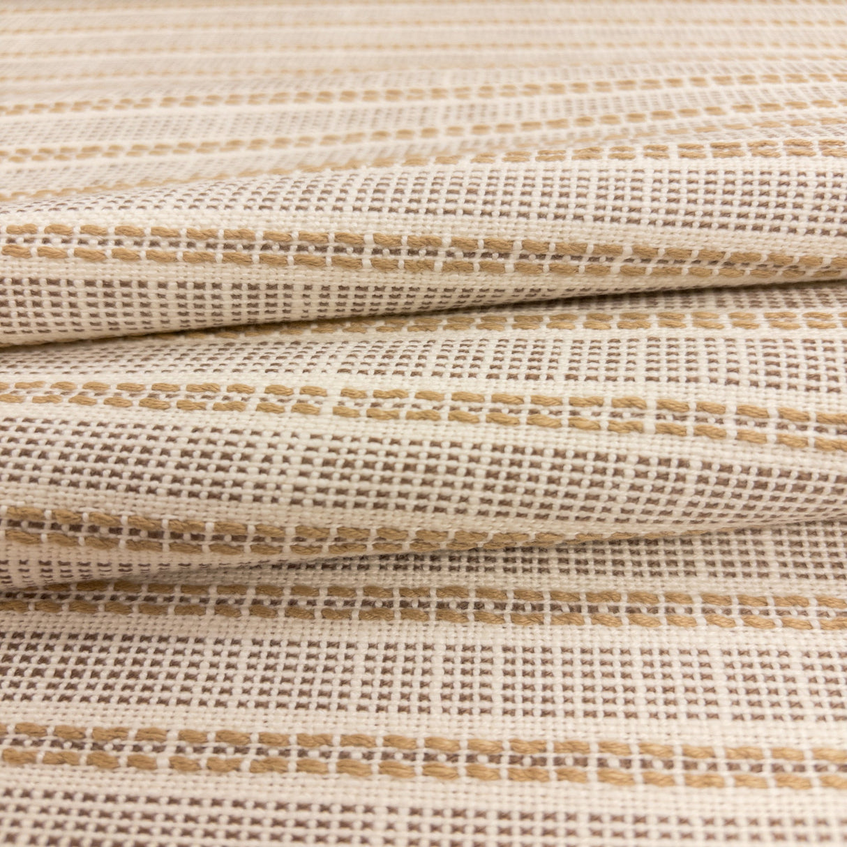 Sailor Stripe Outdoor Fabric, Sisal - HomeStyle Fabrics