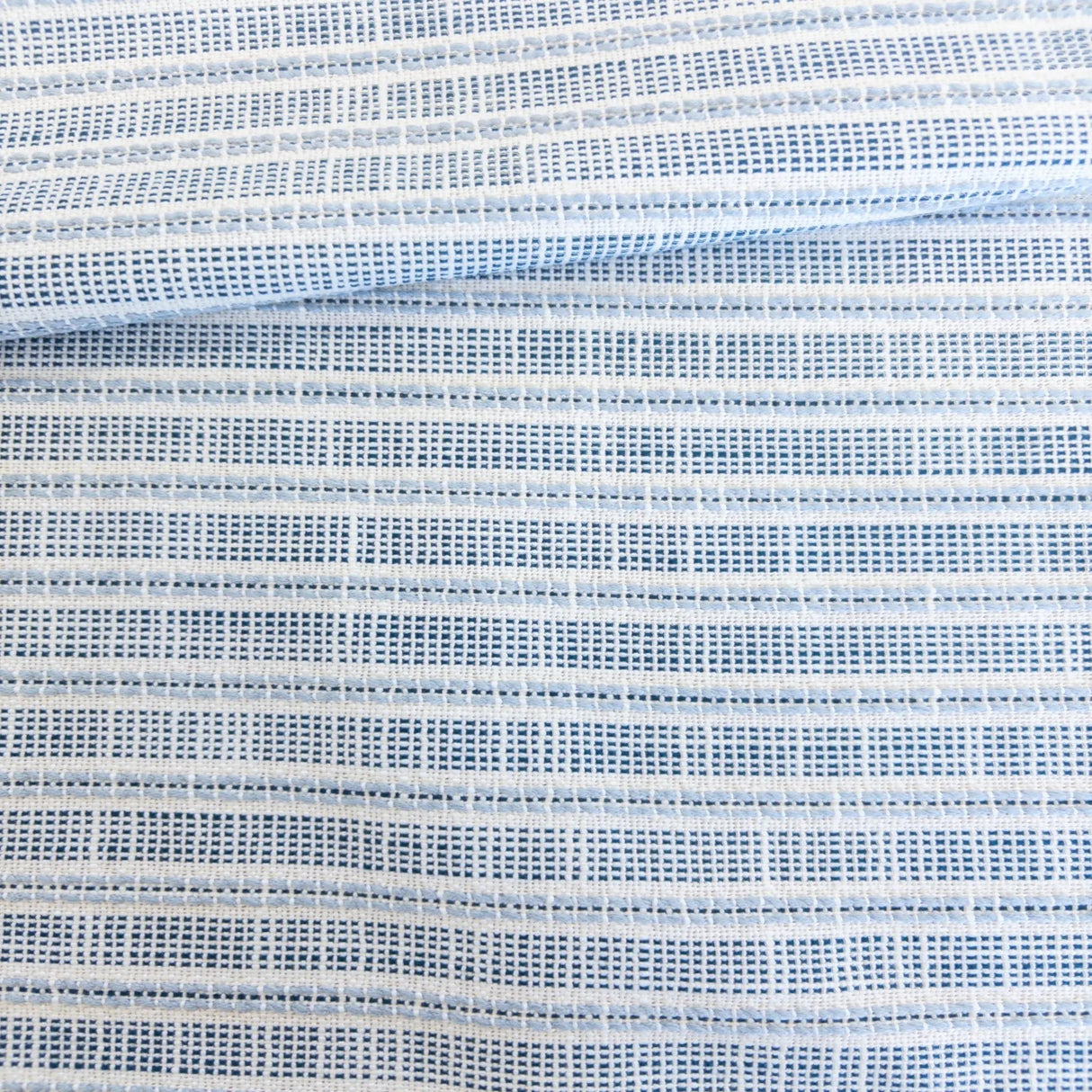 Sailor Striped Fabric, Chambray - HomeStyle Fabrics