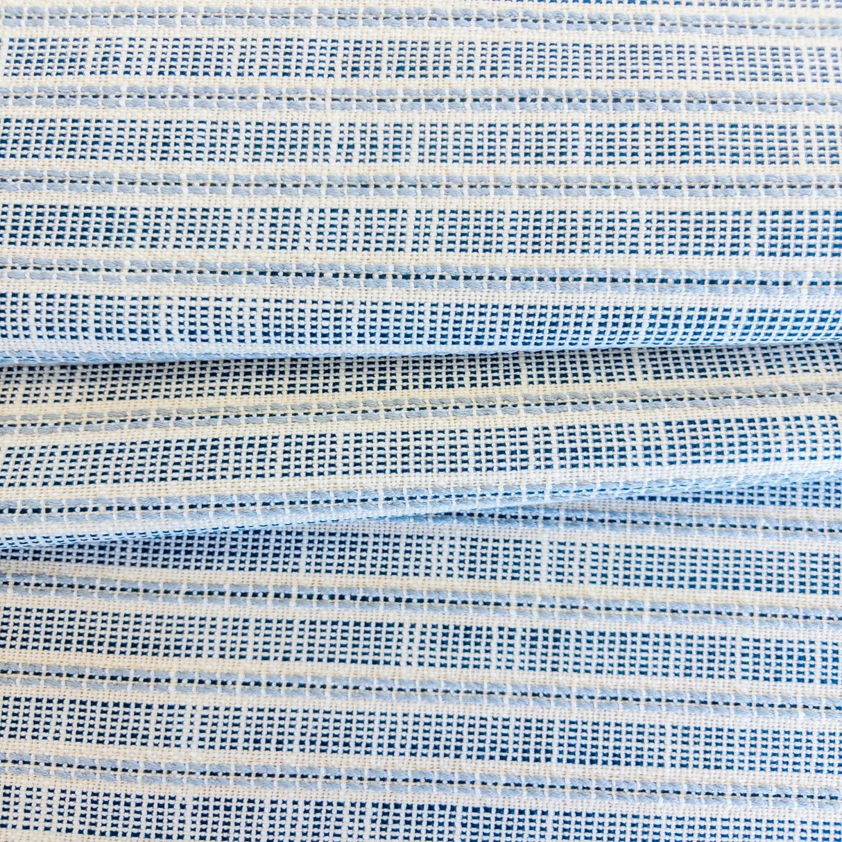 Sailor Striped Fabric, Chambray - HomeStyle Fabrics