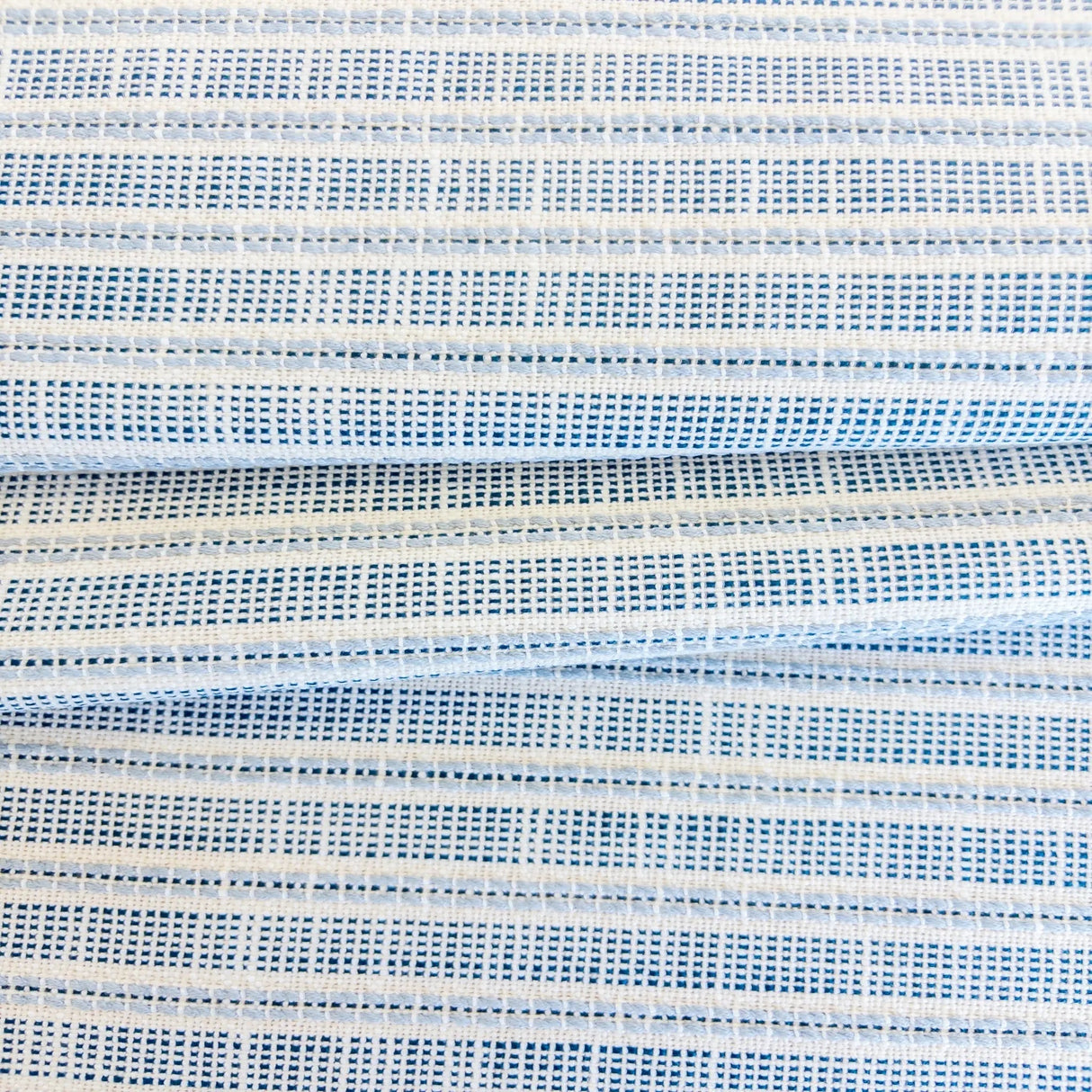 Sailor Striped Fabric, Chambray - HomeStyle Fabrics
