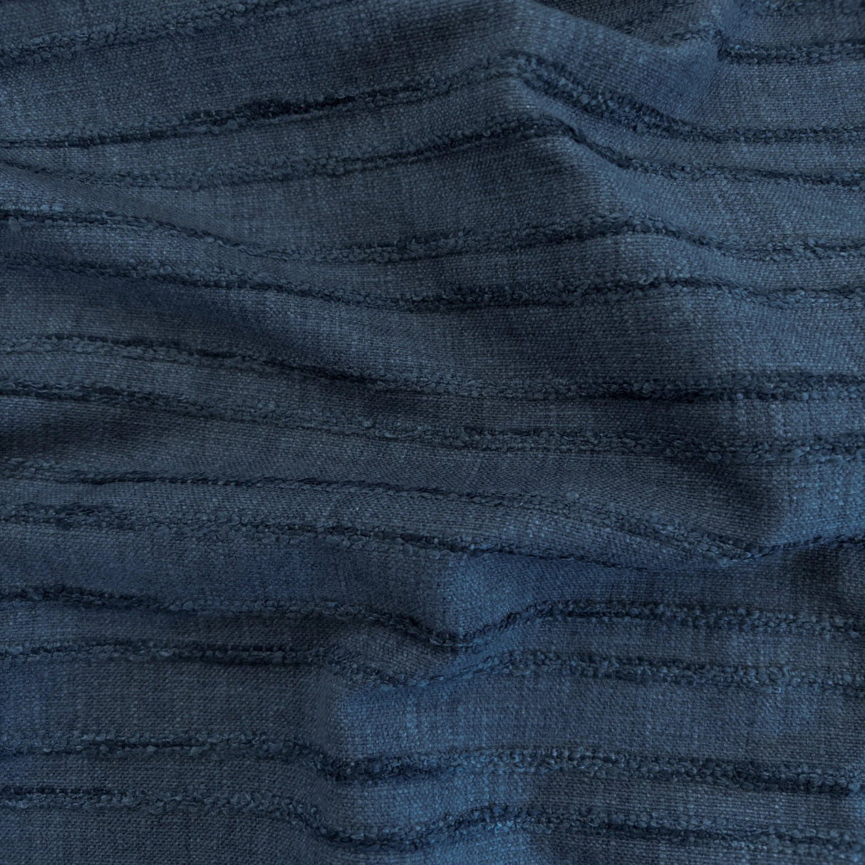 Sienna Stripe Fabric, Indigo - HomeStyle Fabrics