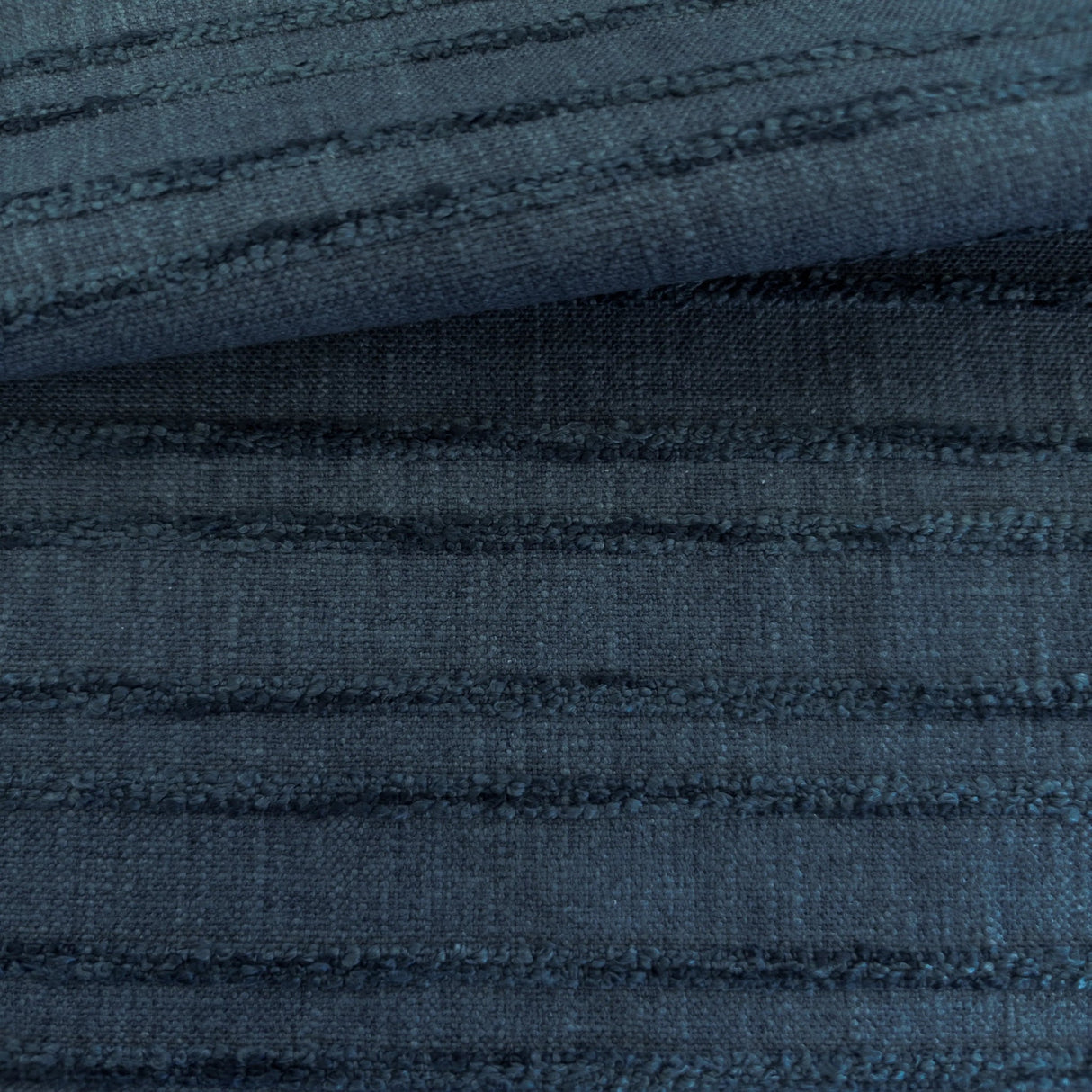 Sienna Stripe Fabric, Indigo - HomeStyle Fabrics