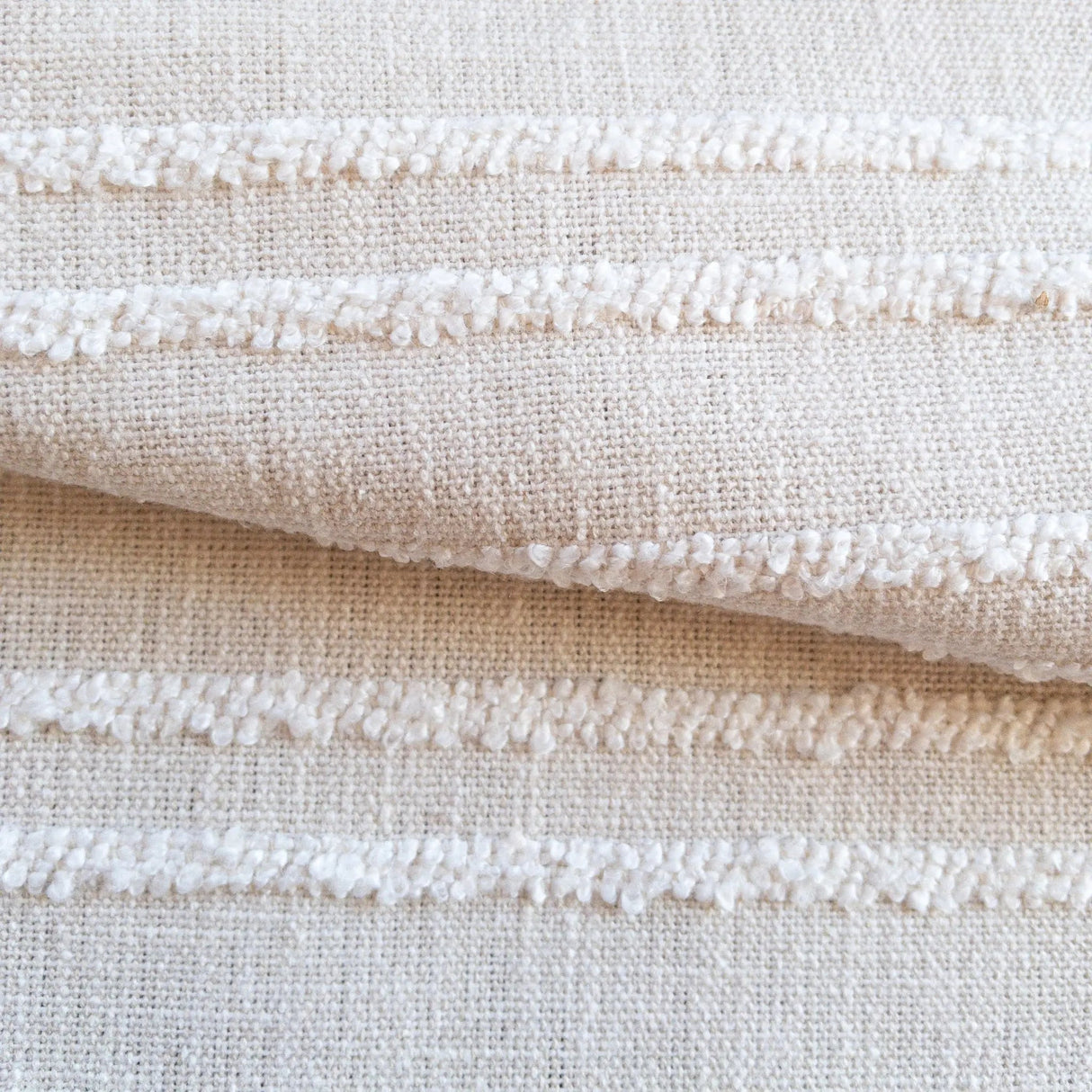 Sienna Striped Fabric, Sand - HomeStyle Fabrics