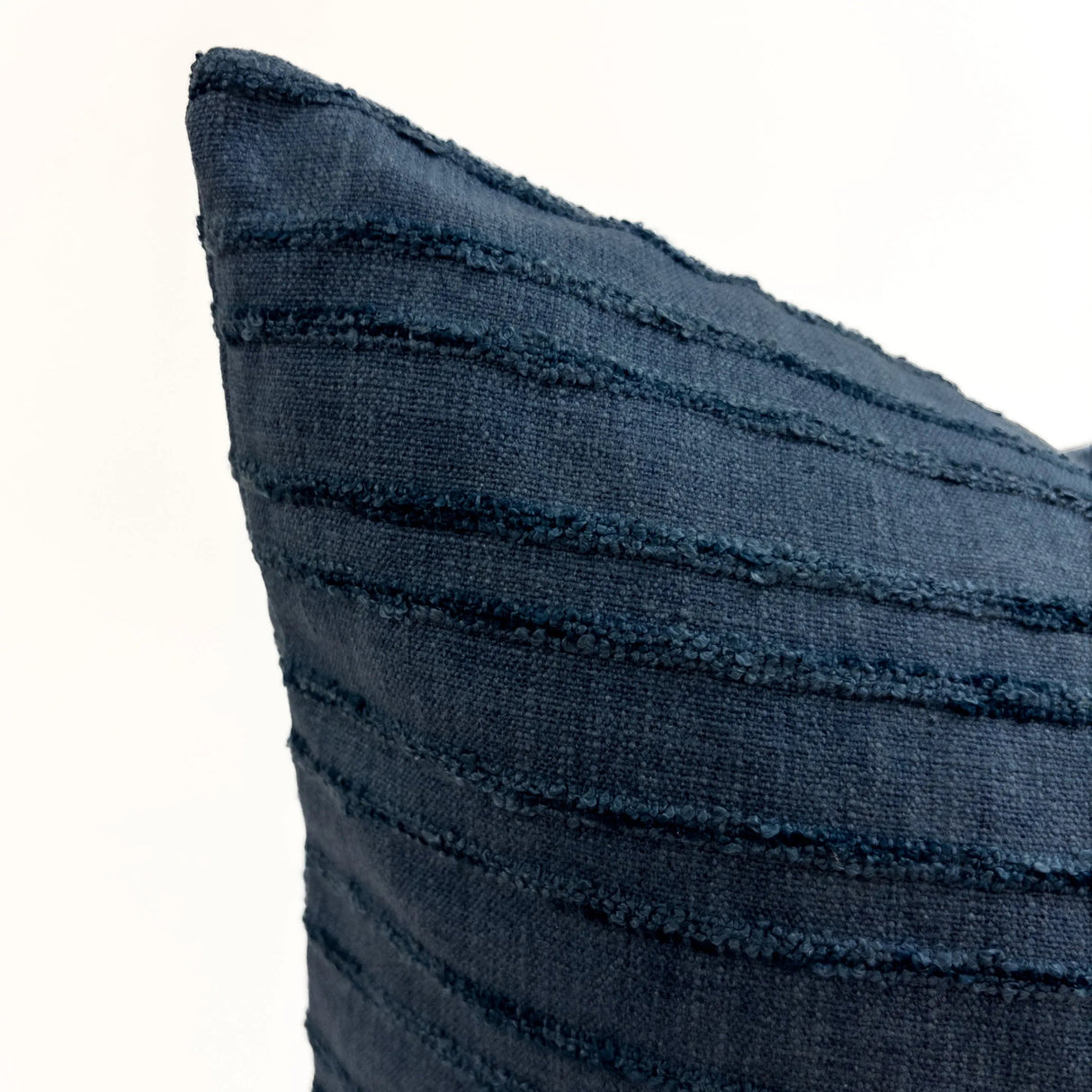 Sienna Textured Throw Pillow, Indigo Blue - HomeStyle Fabrics