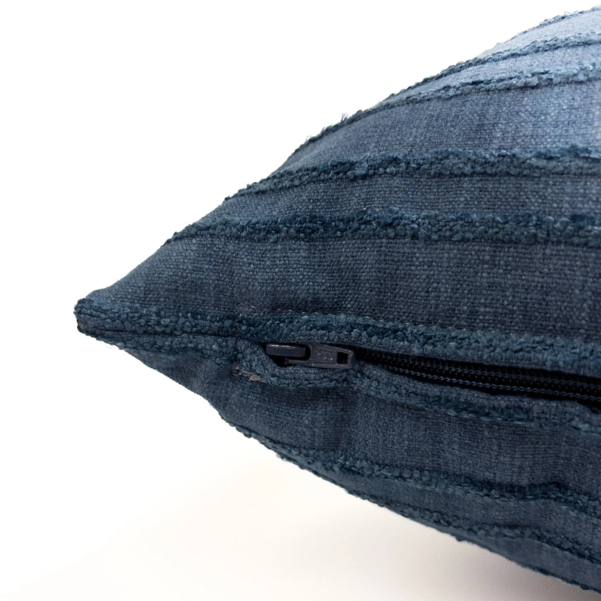 Sienna Textured Throw Pillow, Indigo Blue - HomeStyle Fabrics