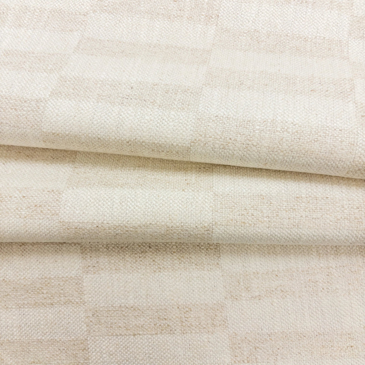 Sora Plaid Fabric, Flax - HomeStyle Fabrics