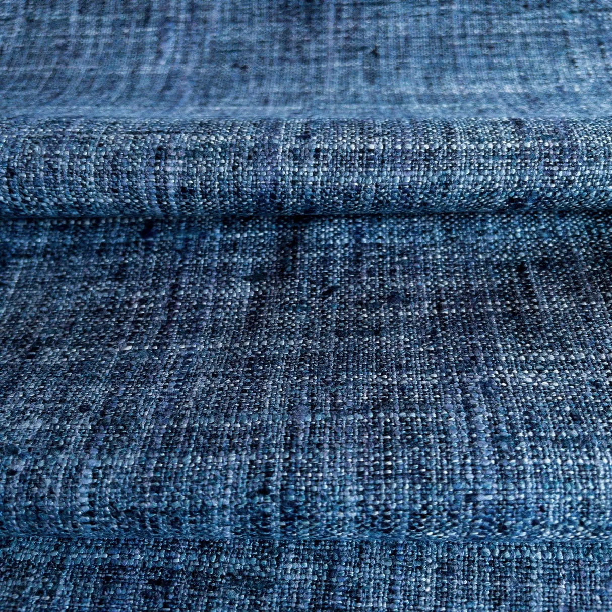 Finley Linen Look Drapery Fabric, Denim - HomeStyle Fabrics