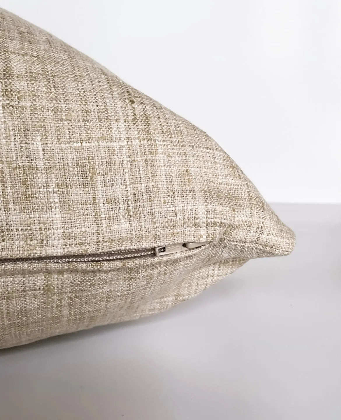 Finley Textured Throw Pillow, Oatmeal - HomeStyle Fabrics