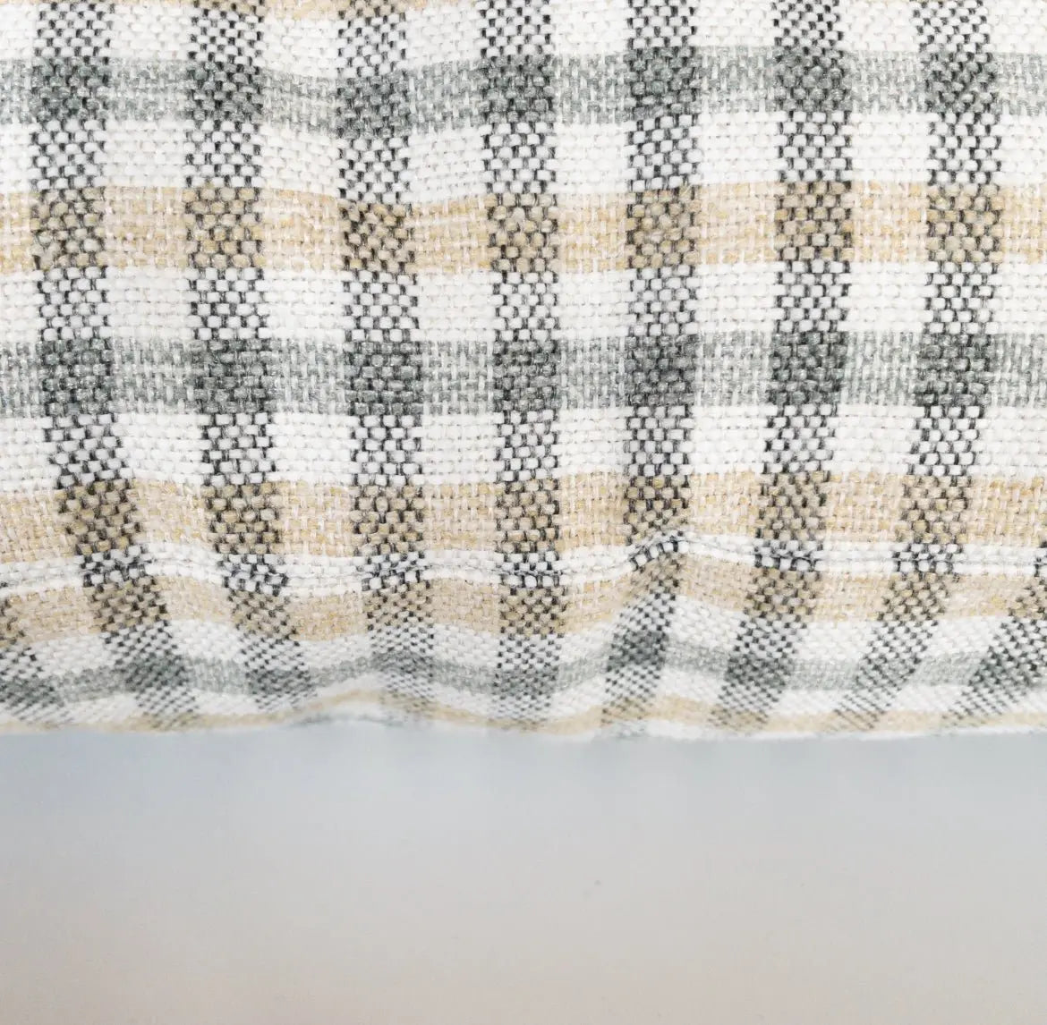 Hailee Plaid Farmhouse Pillow, Spa Green - HomeStyle Fabrics